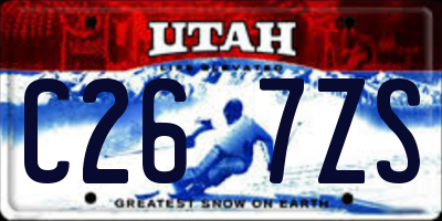 UT license plate C267ZS