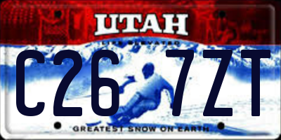 UT license plate C267ZT