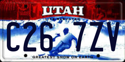 UT license plate C267ZV
