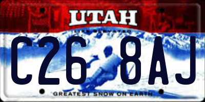 UT license plate C268AJ