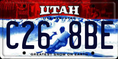 UT license plate C268BE
