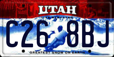 UT license plate C268BJ