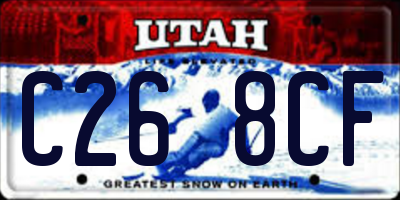 UT license plate C268CF