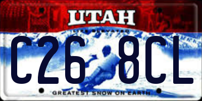UT license plate C268CL