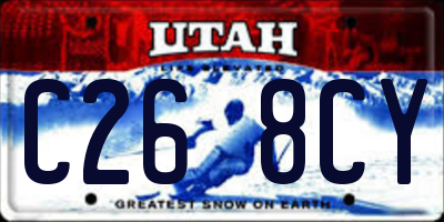 UT license plate C268CY