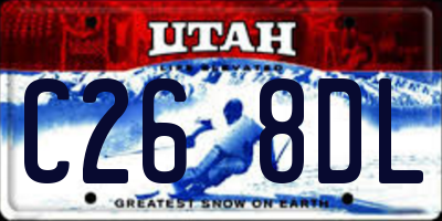 UT license plate C268DL