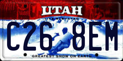 UT license plate C268EM