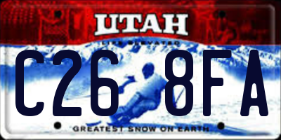 UT license plate C268FA