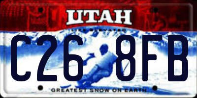 UT license plate C268FB