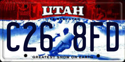 UT license plate C268FD