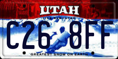 UT license plate C268FF