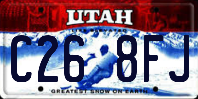 UT license plate C268FJ
