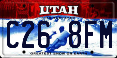 UT license plate C268FM