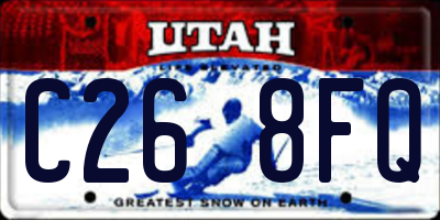 UT license plate C268FQ
