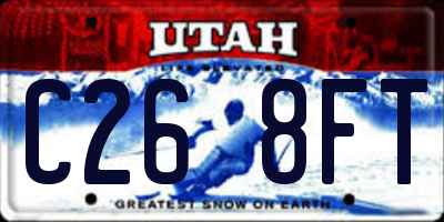 UT license plate C268FT