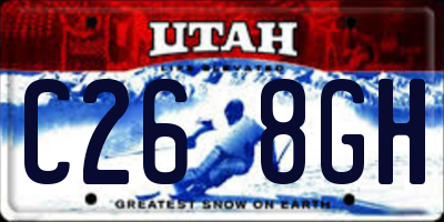 UT license plate C268GH