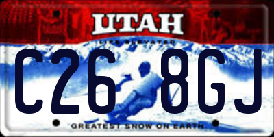 UT license plate C268GJ