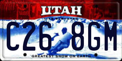 UT license plate C268GM