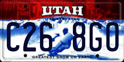 UT license plate C268GO