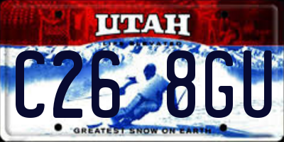 UT license plate C268GU