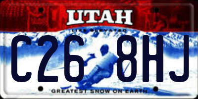 UT license plate C268HJ