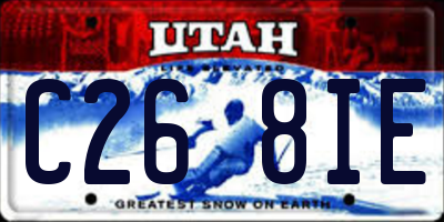 UT license plate C268IE