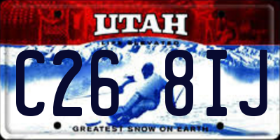 UT license plate C268IJ