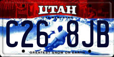 UT license plate C268JB