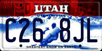 UT license plate C268JL