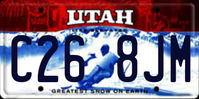 UT license plate C268JM