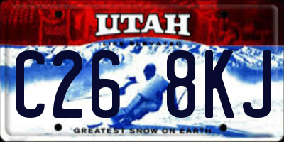 UT license plate C268KJ