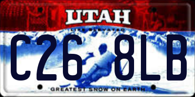 UT license plate C268LB