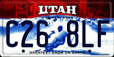 UT license plate C268LF