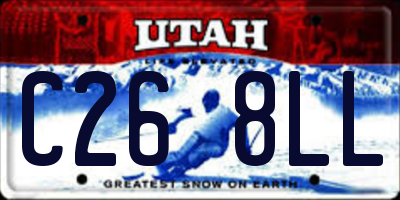 UT license plate C268LL