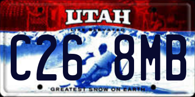 UT license plate C268MB