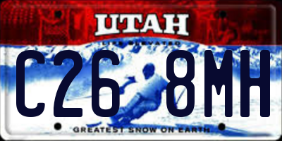 UT license plate C268MH