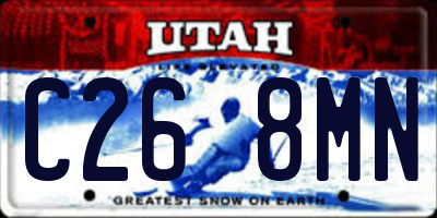 UT license plate C268MN
