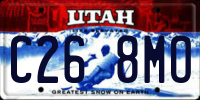 UT license plate C268MO