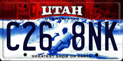 UT license plate C268NK