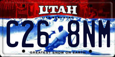 UT license plate C268NM