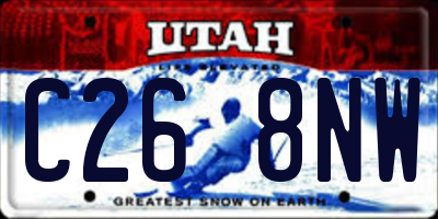 UT license plate C268NW