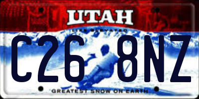 UT license plate C268NZ