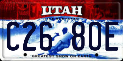 UT license plate C268OE