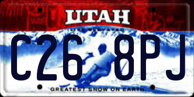 UT license plate C268PJ