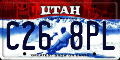 UT license plate C268PL