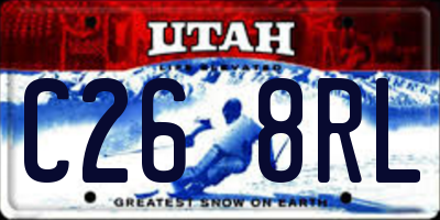 UT license plate C268RL