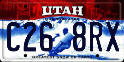 UT license plate C268RX