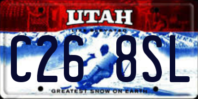 UT license plate C268SL
