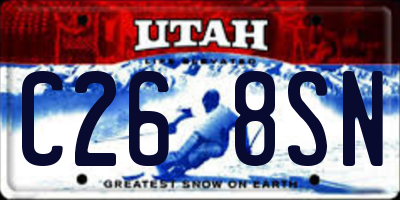 UT license plate C268SN