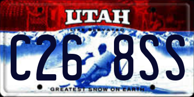 UT license plate C268SS